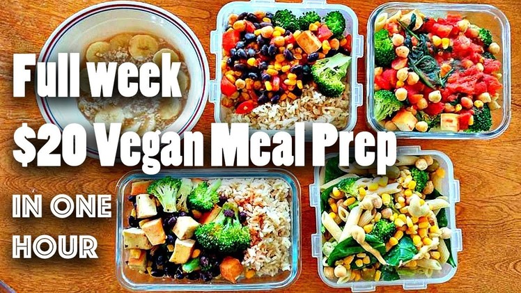 MEAL PREP FOR THE WEEK FOR $20 (VEGAN + EASY)