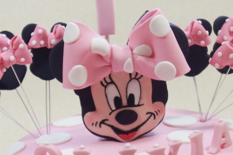 Minnie Mouse Face Cake Topper - Max's Cake Studio