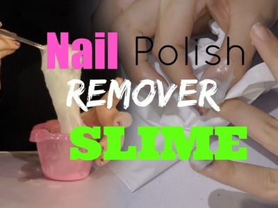 Nail polish remover slime DIY. Dansk