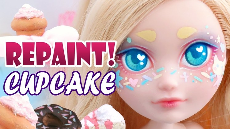 Repaint! Cupcake Sprinkles Custom OOAK Doll Ever After High Apple White
