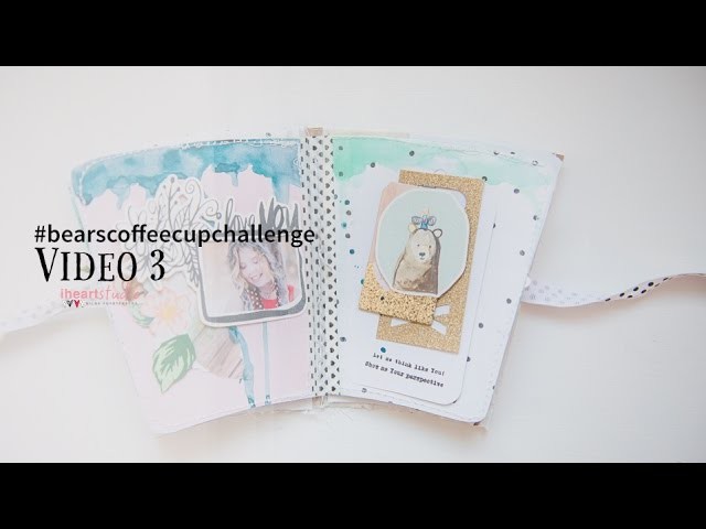 Scrapbooking Coffee Cup Album Tutorial: Video 3 Pages