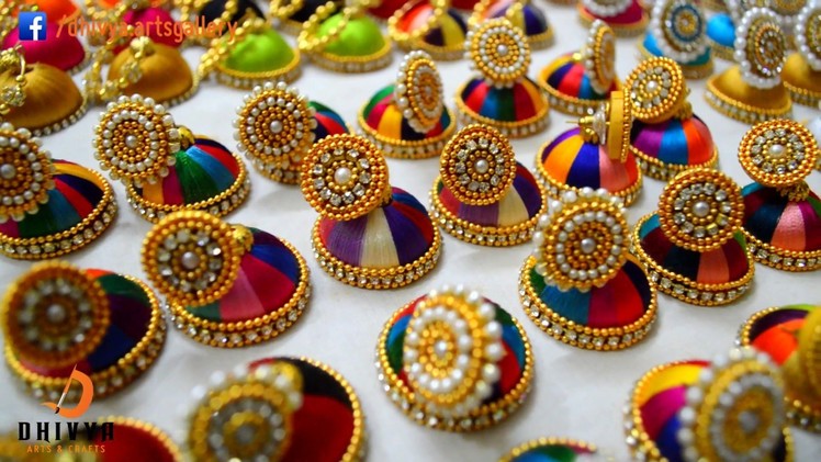 Silk thread jewellery jhumka  Different model | making Tutorial update soon