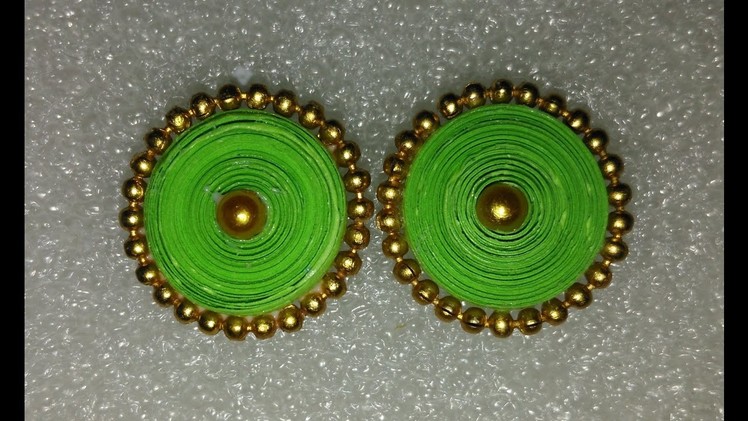 Simple Earring Studs with Quilling Paper