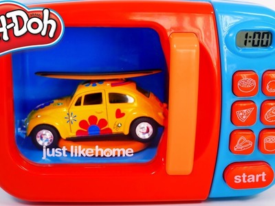 Vehicles Toys and Microwave playset for Kids!! Learn Colors