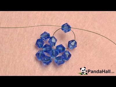 118   Pandahall Tutorial on How to Make Diamond Shaped Rings with Glass Beads 1