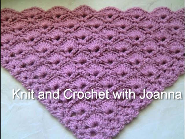 Crochet Pattern * PRETTY SHELL PATTERN FOR A SHAWL*