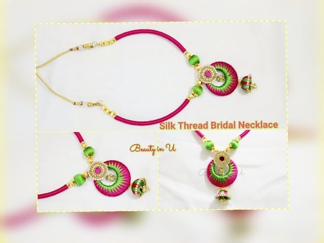 DIY | Designer Silk Thread Necklace | Bridal Necklace | Tutorial