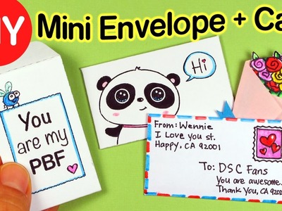 DIY How to make Mini Envelope + Card + Flower Bouquet step by step -Fun Craft