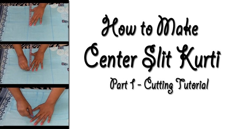 Front Center Slit Kurti Cutting | How to make Front Open Slit Kurti