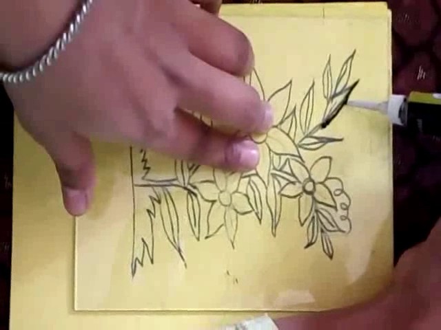 How to do glass painting.