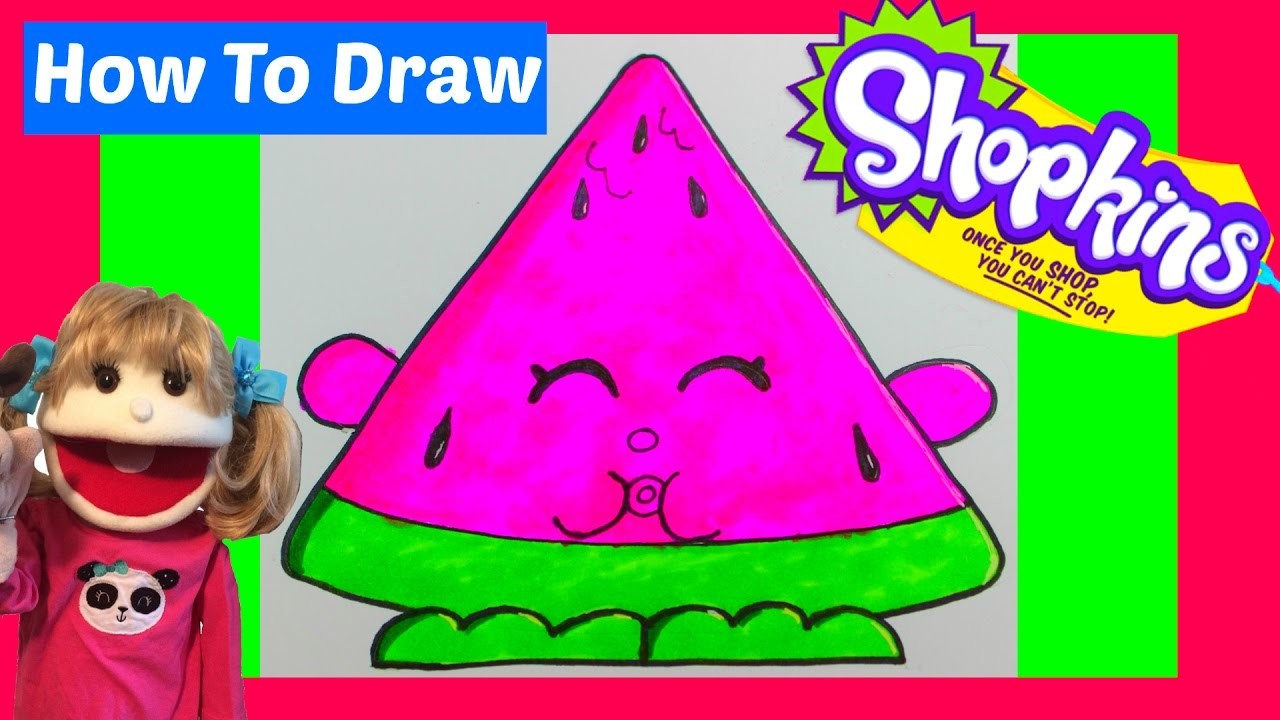 How to Draw Shopkins Melonie Pips Step By Step Easy Drawing Draw