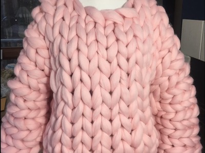 How to hand knit a super chunky sweater with BeCozi