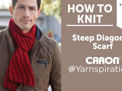 How to Knit a Scarf: Steep Diagonal Scarf