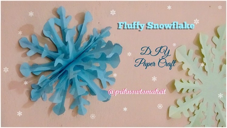 How to make a 3D paper snowflake step by step || fluffy snowflake