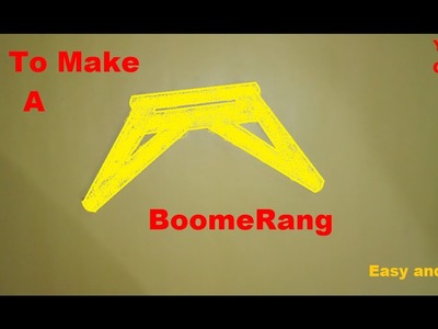 How to make a boomerang using Ice Cream Sticks .