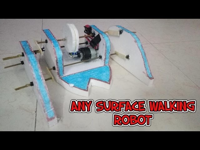 How to make a simple walking robot at home(Can walk on ANY surface)