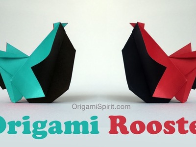How to Make an Origami Rooster