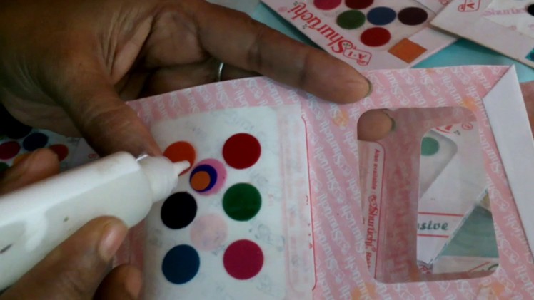 How to make fancy bindi with simple design bindi !! DYI category work