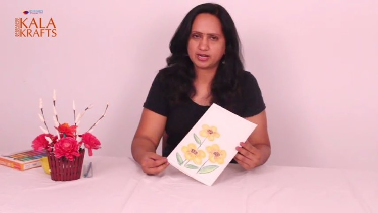 How to Make Simple Greeting Card Using Soft Pastels Painting || #Drawing || Kala Krafts