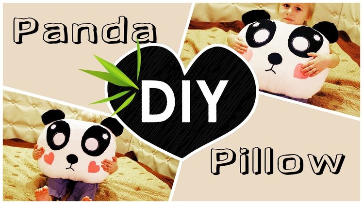 How to sew a pillow Panda. Cool room decor. Plush Panda toy. DIY.