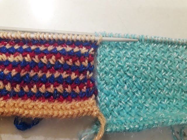 Knitting Stitch pattern no - 23 Hindi - बुनाई डिजाइन - criss-cross  pattern