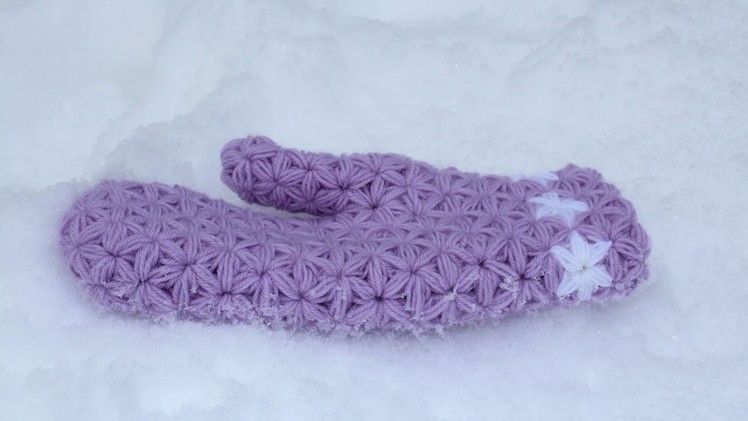 Lost Glove - Part 1 - Triangle Star Stitch - puffed - Crochet Tutorial - Flower of Life