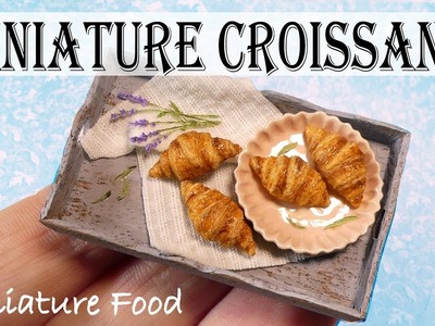 Miniature Croissants & Tray Tutorial. DIY Miniature Food. SugarCharmShop