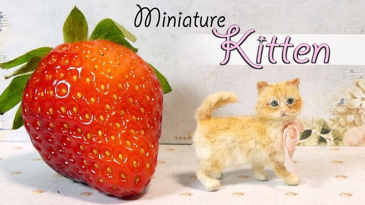 Miniature Kitten Tutorial. DIY Miniature Cat Dolls.Dollhouse