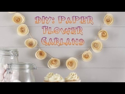 DIY : PAPER FLOWER GARLAND I Room Decor (Easy & Cheap)