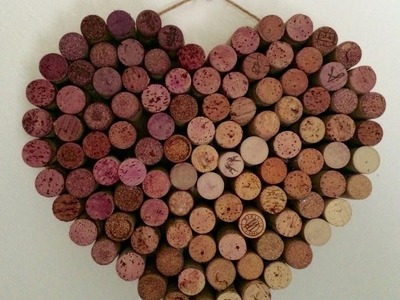 DIY Valentine's Day Wreath Using Wine Corks