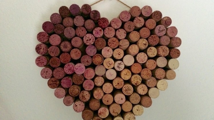 DIY Valentine's Day Wreath Using Wine Corks