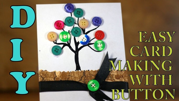 Easy button card making idea 2: TREE.DIY