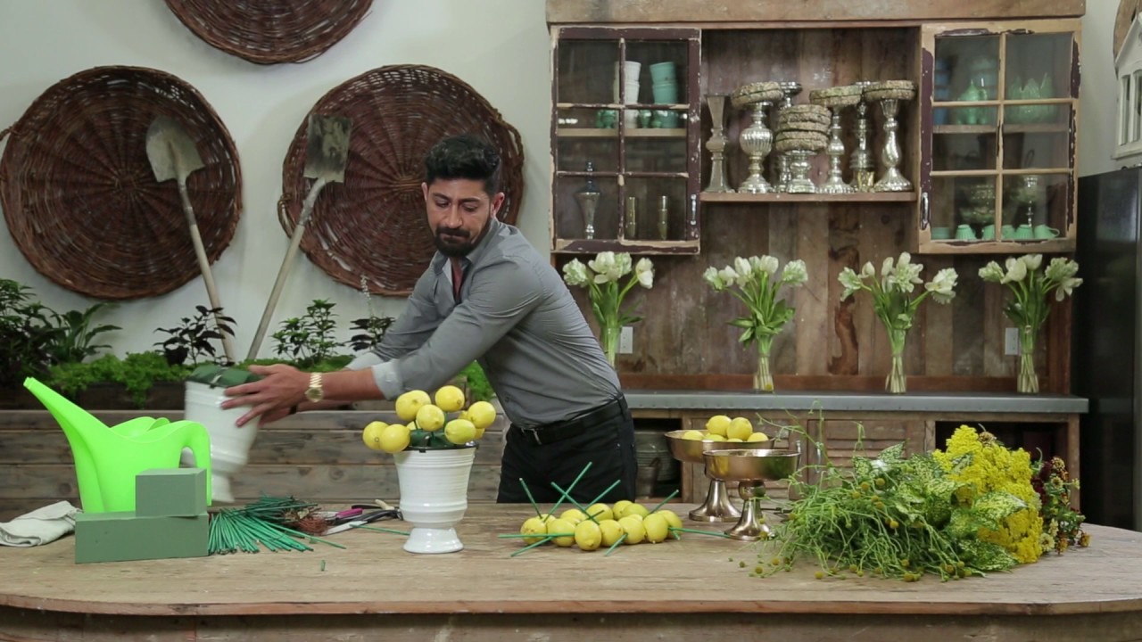 How to Create a Lemon Floral Arrangement!