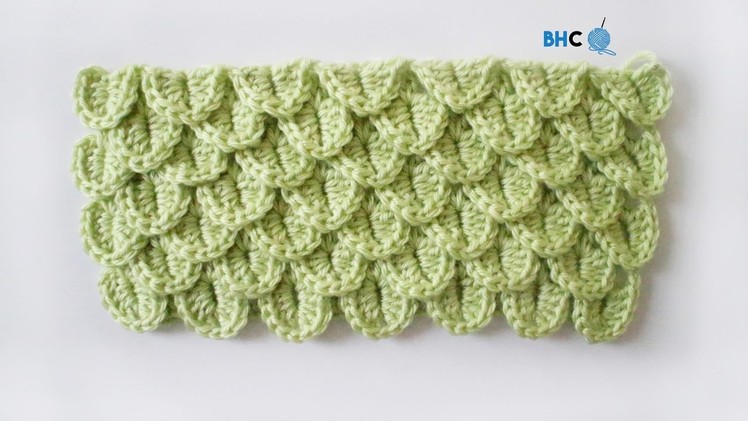 How To Crochet the Crocodile Stitch Left Handed