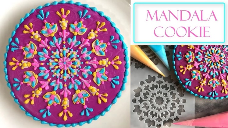 How to Decorate a Flower Mandala Cookie | Stencil & Henna Designs