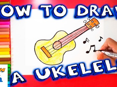 How to Draw a Cartoon Ukulele