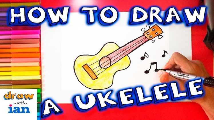 How to Draw a Cartoon Ukulele