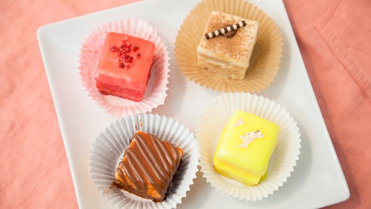 HOW TO MAKE PETIT FOURS (4 FLAVORS!!)