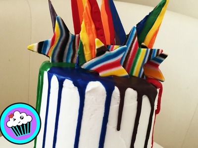 How to make Rainbow Drip Cake | Pinch of Luck
