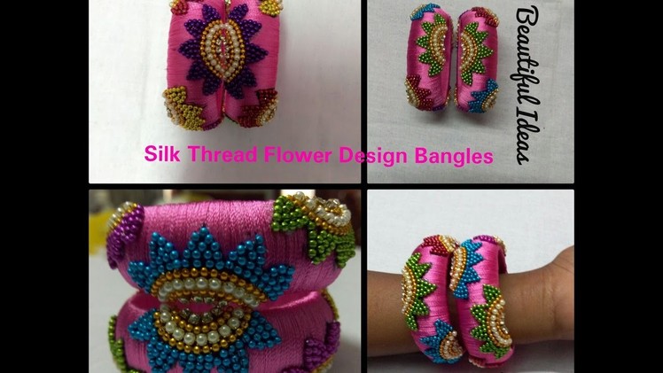 How to Make Silk Thread Flower Designer Bangle at Home.