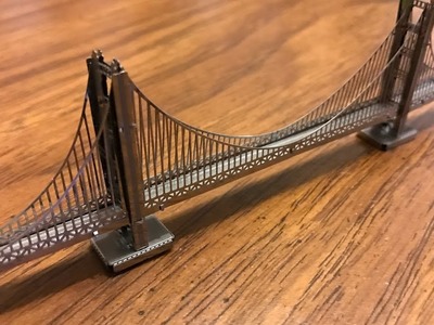 Metal Earth DIY steel sheets to 3D  laser cut models -Golden Gate Bridge