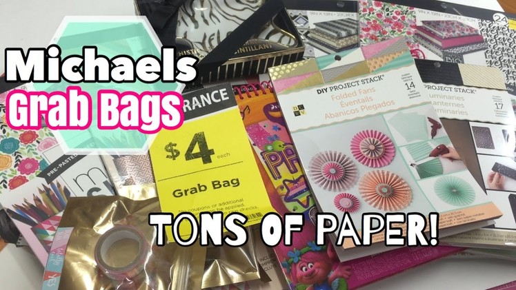 Michaels $4 Grab Bags : Loaded with PAPER!. SHOP WITH ME @ MICHAELS  | January 2017