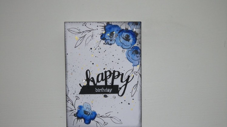 Painted flowers| watercolor DIY Card making altenew