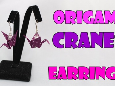 Paper Origami Earrings Cranes.Swans (Origami Jewelry) Instructions