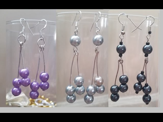 Aretes de perlas Diy Pearl earrings
