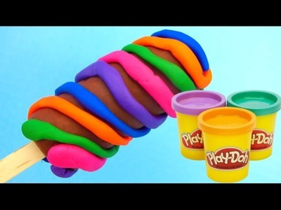Best Learning Colors DIY Play Doh Rainbow Ice Cream Popsicle FUN