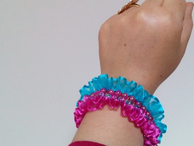 Creative Ideas : How to DIY Amazing Satin Ribbon Bracelet + Tutorial .