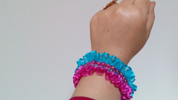 Creative Ideas : How to DIY Amazing Satin Ribbon Bracelet + Tutorial .