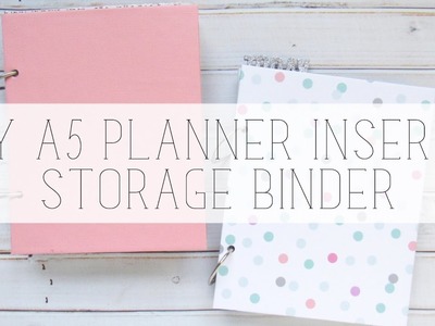 DIY A5 planner insert storage minibook binder