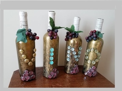 DIY botellas decoradas. decorated wine bottles